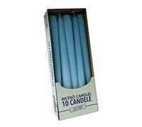 Cereria di Giorgio Risthò Velas Cónicas para Candelabro, Cera, Celeste Bebé, 2.2 x 25 cm, 10 Unidades