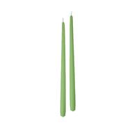 Cereria di Giorgio Risthò - Velas cónicas para candelabro, cera, pistacho, 2,2 x 40 cm