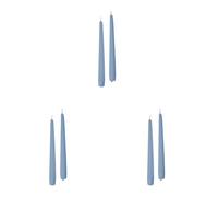 Cereria di Giorgio Risthò - Velas cónicas para candelabro, de cera, Dusty Blue, 2,2 x 25 cm (Paquete de 3)