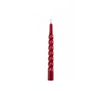 Cereria di Giorgio Risthò - Velas de Cera en Espiral lacadas, Color Rojo, 2,2 x 2,2 x 21 cm, 6 Unidades