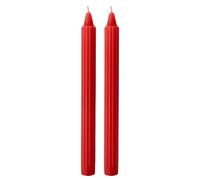 Cereria di Giorgio Risthò - Velas dóricas para candelabro, de cera, color rojo, 2,2 x 25 cm