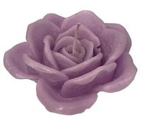 Cereria Di Giorgio - Vela con forma de rosa - Color violeta polvo - Diámetro 10 cm Altura 5 cm - Bolsa regalo - Artesanal