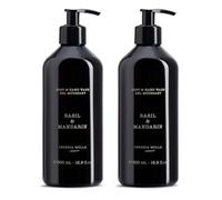 CERERIA MOLLA Jabón Líquido 2 x 500 ml Jabón y Gel de Ducha España Body & Handwash Gel Moussant (albahaca y mandarina)