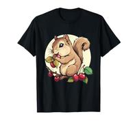 Cereza Ardilla Lindo Arte Animal Cereza Fruta Ardilla Amante Camiseta