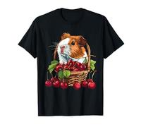 Cereza Conejillo de Indias Animal Print Guinea Pig Lover Cherry Fruit Camiseta