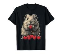 Cereza Conejillo De Indias Dibujo Animal Print Guinea Pig Lover Camiseta