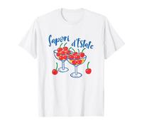 Cereza Italiana Postre Arte Verano Fruta Sapori d'Estate Camiseta