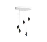 CEREZA Sistema de Lámpara Colgante LED Redondo 5 Uds. Pequeña Negro