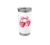 Cerezas, Cintas Y Coqueta De Poesía Vaso térmico de acero inoxidable de doble pared