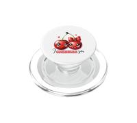 Cerezas Kawaii I Cherrish You Pareja Amor Fruta PopSockets PopGrip para MagSafe