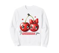 Cerezas Kawaii I Cherrish You Pareja Amor Fruta Sudadera