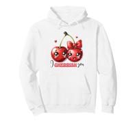 Cerezas Kawaii I Cherrish You Pareja Amor Fruta Sudadera con Capucha