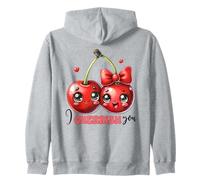 Cerezas Kawaii I Cherrish You Pareja Amor Fruta Sudadera con Capucha