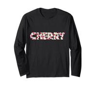 Cerezas patrón I Love Cherry fruta acuarela arte desierto Manga Larga