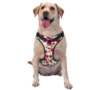 Cerezas Rojas Impresas,Arnés para Mascotas, arnés Reflectante Ajustable para Perros,S
