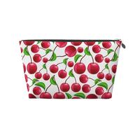 Cerezas Rojas Impresas, Bolsa de artículos de tocador Bolsa de Maquillaje Bolsa de cosméticos Bolsa de artículos de tocador de Viaje portátil