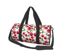 Cerezas Rojas Impresas, Bolsa de Viaje de Gran Capacidad, Bolso Redondo, Bolsa de Viaje Deportiva, Bolsa de Mano, Bolsa de Fitness