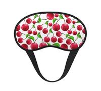 Cerezas rojas impresas, Cubiertas oculares completas, antifaces para dormir que bloquean la luz, orejeras opacas para dormir