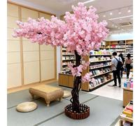 Cerezo Artificial de Color Rosa Hecho a Mano, Hermosa Planta Falsa, para decoración de Interiores y Exteriores, hogar, Oficina, Fiesta, Boda,001,2.5x2.5m