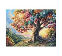 Cerezo Atardecer Bosque Naturaleza Salvaje Puzzles 500 Piezas DIY Creativo Personalizable Rompecabezas Familiar para Toda La Familia Juguete Educativo Aliviar Estrés Decorativo 500 PCS