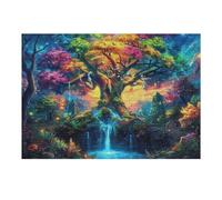 Cerezo Cascada Bosque Naturaleza Salvaje Puzzles 300 Piezas Maquetas Educativas Avanzadas Tiempo Feliz Desafío Intelectual para Familia DIY Creativo Construir Juguete Educativo 300 PCS