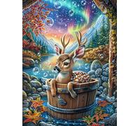 Cerf Dans un tonneau Dans la forêt Puzzle 1000 Piezas Cartón Resistente para Niños Mayores 14 Años Mitos fantásticos Estimulación Cerebral Entretenimiento Sin Pantalla 1000 PCS