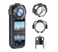 CERFFOOL 10H Protector de lente para Insta360 X5 Cubierta Protector de cristal templado Óptico Anti-arañazos Anti-niebla Alta Transmisión Tapa de lente para Cámara de acción Accesorios (Tipo 2)