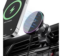 CERFFOOL 15W Cargador Inalámbrico de Coche para iPhone 15/14/13/12 Serie para Magsafe Cargador Magnético para Samsung Xiaomi para One Plus para Huawei Soporte de Ventilación de Aire