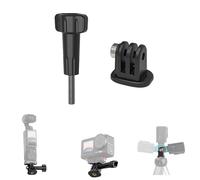 CERFFOOL Adaptador de montaje de zapata fría de 1/4 pulgadas para DJI Osmo Action 5 Pro/4 GoPro Hero 13/12, montaje ajustable negro para Insta360 GO 3S/3 Ace Pro 2 Adaptador de trípode para accesorios