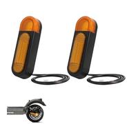 CERFFOOL Fundas de ruedas traseras reflectantes para Smartgyro K2 Tapacubos de rueda con indicador de advertencia luces laterales traseras repuesto para scooter eléctrico Accesorios