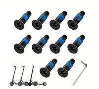 CERFFOOL - Lote de 10 tornillos de poste delantero y destornillador para Xiaomi M365 Pro/Pro 2/1S/Mi3 para Segway Ninebot Max G30/ES Serie/F Series Scooter Tornillos de cabeza frontal Accesorios Kit