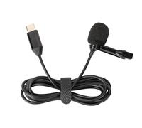 CERFFOOL Micrófono de Solapa para Insta360 X4 Micrófono Condensador Omnidireccional para Cámara de Acción USB Tipo-C Clip con Cable Micrófono Unidireccional Profesional