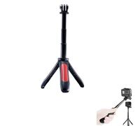 CERFFOOL Mini trípode extensible para GoPro 13 12 11 Insta 360 X4 3 portátil Vlog Trípode Extensión Monopod Tripod Cámara de Acción Accesorios (Rojo)
