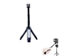 CERFFOOL Mini trípode extensible para GoPro 13 12 11 Insta 360 X4 3 portátil Vlog trípode soporte de extensión monopie trípode trípode monopod cámara de acción accesorios (blanco)