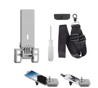 CERFFOOL Soporte de Tableta Plegable para DJI RC-N3/N2/N1 para DJI Flip/Neo/AIR 3S/Mini 4 Pro Liberación Rápida Ajustable Portátil Soporte de Tableta con Correa Accesorio de Control Remoto (Gris)