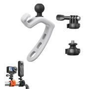 CERFFOOL Soporte flexible para GoPro/Insta360/DJI Silicona Soporte de correa para cámara de acción 360° Ajustable Anti-vibración Correa de montaje de rótula para bicicleta caña de pescar Barandilla