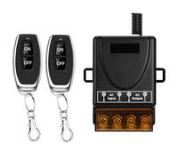 Cerhot Kit de interruptor y receptor de luz inalámbrico de alta potencia de 230V CA, 100m, 30A, interruptor de control remoto inalámbrico, interruptor inalámbrico para bomba de agua