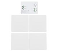 Cerhot RF433 - Interruptor inalámbrico, kit de radio, interruptores inalámbricos para iluminación, interruptores cinéticos inalámbricos, sin batería, mando a distancia con botón (1 Gang 4V1 White)