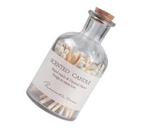 Cerillas en Frasco de Vidrio 1 Set de Madera para Vela Aromática | Blanco, Encendido Fácil, para Estanterías Flotantes y Mesas de Centro, Obsequio de Boda