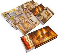 Cerillas para barbacoa, chimenea y velas, Camino 10 cm, varios motivos, KM Match, Kamin, 10 unidades