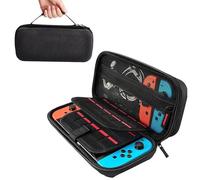 Cerioll Custodia Rigida, Custodia Protettiva per Console, Custodia per Accessori Console con 20 Cartucce di Gioco, Deluxe Custodia Rigida, Accessori per Console per Switch, Switch OLED, Nero