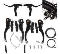 Cerioll Freno V-Brake Para Bicicleta, Juego De Frenos Bicicleta Universal De Aluminio, Juego Freno Delantero Trasero en V, Para Montaña MTB, Negro