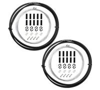 Cerioll Kit De Cables Y Carcasa De Cambio De Bicicleta, Kit De Carcasa De Cable De Cambio De Bicicleta Universal, 2 Set, para Ciclismo MTB, Road Mountain, Bike Reparación (Negro)