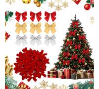 Cerioll Lazos de Navidad Rojos, 72 Piezas Arcos Navideños, Lazo de Cinta de Árbol de Navidad, para días Festivos, Cumpleaños, Bodas, Fiestas y Celebraciones Navideñas