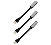Cerioll Luz USB Lámpara USB, LED Flexible PC Lamplampara PC, Flexo Lectura, Paquete De 3, Negro