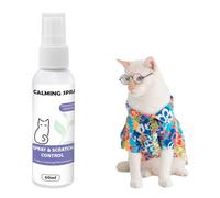 Cerioll Spray Calmante para Gatos, Relajante para Gatos Spray, Aerosoles Calmantes para Mascotas, Reduce Estrés Y Ansiedad, Alivia Agresión Y Nerviosismo, Ideal para Viajes Y Hogar, 60ml