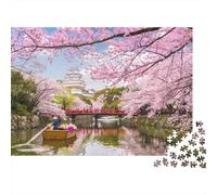 Cerisiers en Fleurs Scène de Jardin japonais1000 Pièces, Puzzle Impossible Pour Adultes, Cadeaux, Pour Enfants38x26cm/1000pcs
