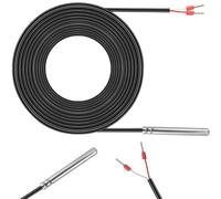 Cerkkapo Sensor de temperatura PT1000 5M PT1000, resistente al agua, sensor de temperatura PT1000, sensor PT 1000 con PVC de acero inoxidable, prueba impermeable compatible con Raspberry Pi