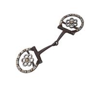 Cerlingwee Broca para Boca de Caballo, Broca Articulada de Acero con Poco Carbono y Bronce Antiguo para Entrenamiento de Caballos, 125mm, para Equitación y Carreras de Ocio