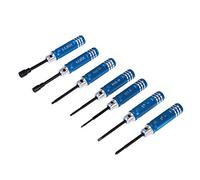 Cerlingwee Destornillador, Juego de Destornilladores hexagonales universales confiables de 7 Piezas, Destornillador, helicóptero de Coche Modelo RC de avión Azul para transmisor